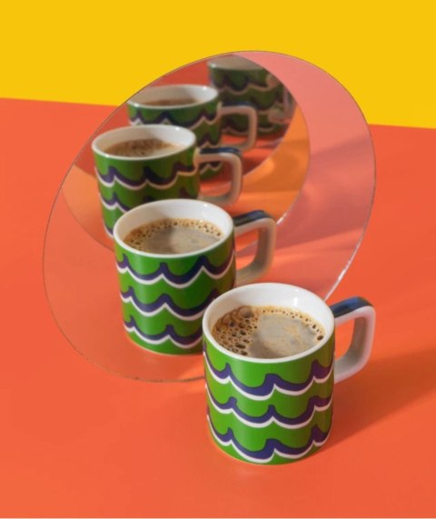 La Cafetière Ceramiczna filiżanka do espresso Cyan Tides, Zielona, 120 ml