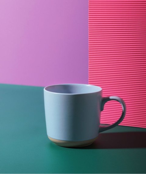 La Cafetière Ceramiczny Kubek do Kawy, Sky Blue, 350 ml
