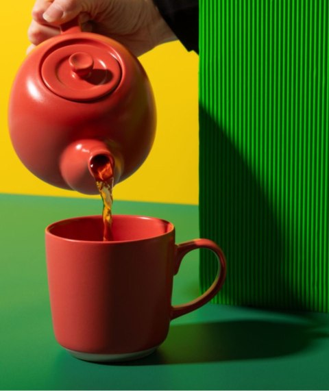 La Cafetière Kubek Ceramiczny Czerwony 350 ml