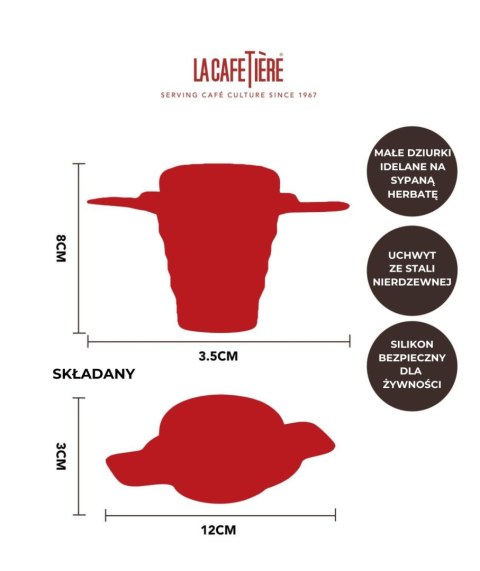 La Cafetiere Składany Zaparzacz do Herbaty Silikonowy