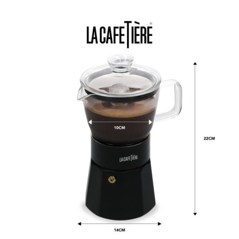 La Cafetiere Szklana Kawiarka Verona Czarna, 290 ml