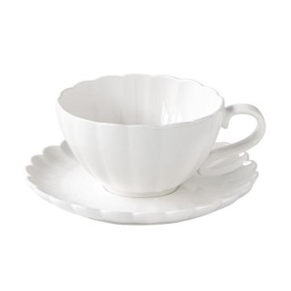 Lifestyle Biały - Filiżanka Porcelanowa ze Spodkiem 250 ml