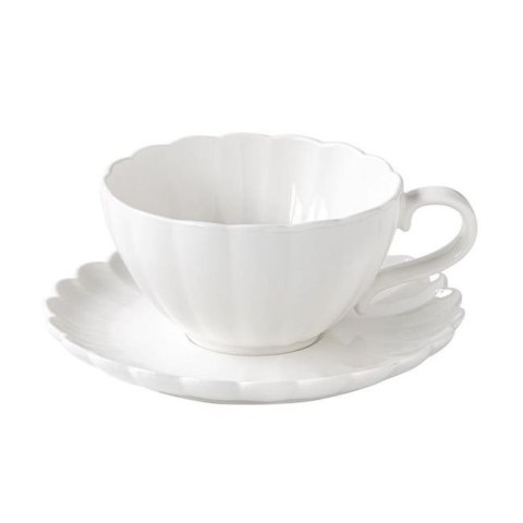 Lifestyle Biały - Filiżanka Porcelanowa ze Spodkiem 250 ml