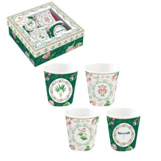 Ogród Botaniczny - Zestaw Filiżanek Porcelanowych do Espresso w Ozdobnym Pudełku 100 ml