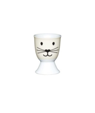 KitchenCraft Kocia Buźka — porcelanowy kieliszek na jajko