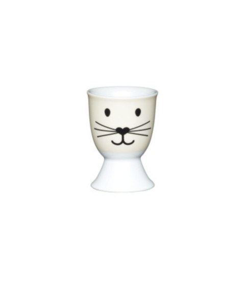 KitchenCraft Kocia Buźka — porcelanowy kieliszek na jajko