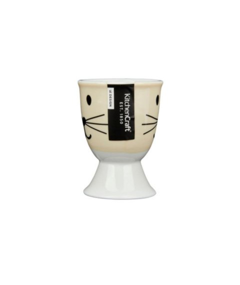 KitchenCraft Kocia Buźka — porcelanowy kieliszek na jajko