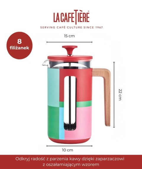 Zaparzacz do Kawy Typu French Press La Cafetière Pisa na 8 filiżanek, Utopian Lines