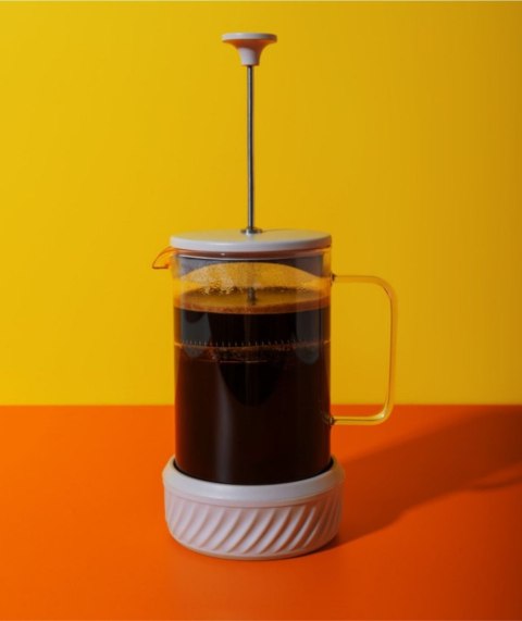 Zaparzacz do Kawy Typu French Press La Cafetiere Zero, kolor Kremowy, 1 litr