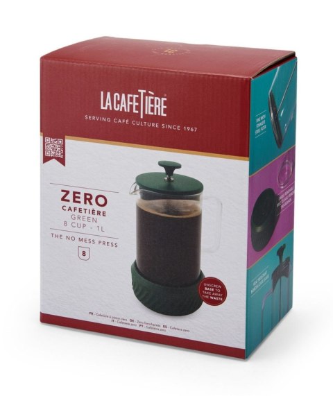 Zaparzacz do Kawy Typu French Press La Cafetiere Zero, kolor Zielony, 1 litr