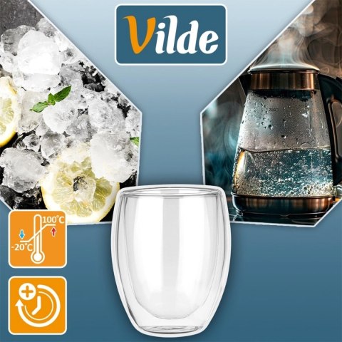 VILDE 139820 - komplet 2 szklanek z podwójną ścianką, 370 ml