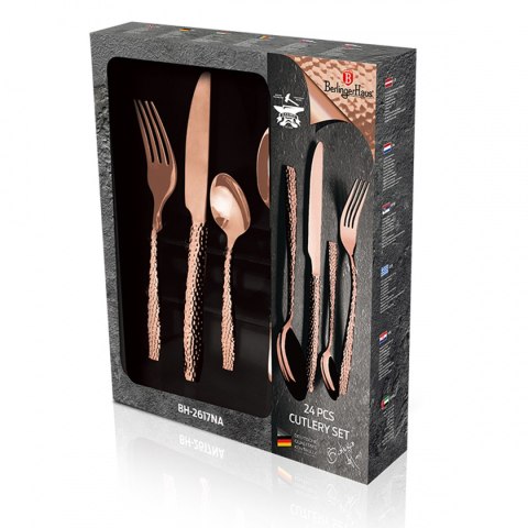 Berlinger Haus BH-2617 - komplet sztućców 24 elementy dla 6 osób, Rose Gold