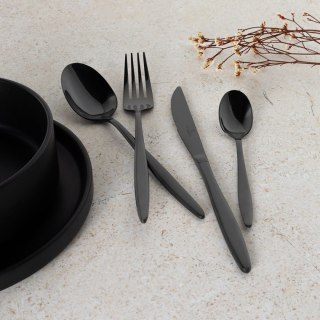 Berlinger Haus BH-3063 - komplet sztućców 24 elementy dla 6 osób, Shiny Black