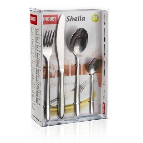 BANQUET SHEILA A11933 - komplet sztućców, 24 elementy, połysk