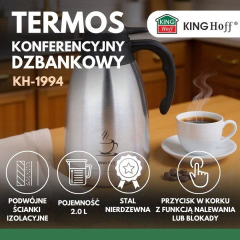 KINGHOFF KH-1994 - dzbanek termiczny, 2 l