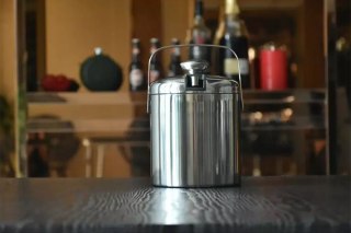 KLAUSBERG KB-7579 — stalowe wiaderko do lodu 1,3 l ze szczypcami