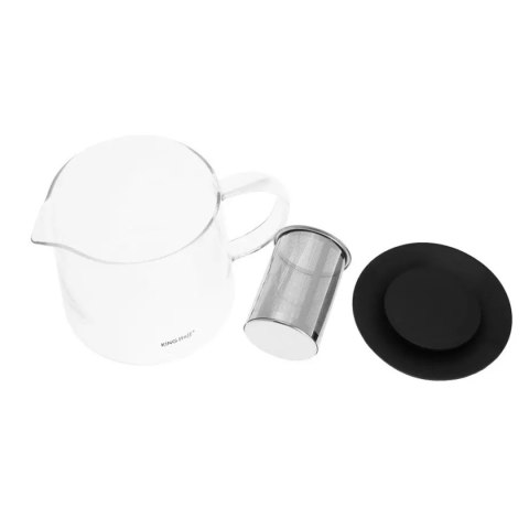 KINGHOFF KH-4845 — szklany dzbanek z zaparzaczem do herbaty, 1,5 l