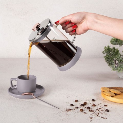 BERLINGER HAUS Taupe BH-8589 — szklany French press do kawy i herbaty, 800 ml