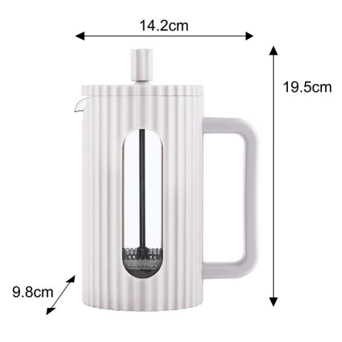 Klausberg KB-7748 – zaparzacz tłokowy 600 ml, biały
