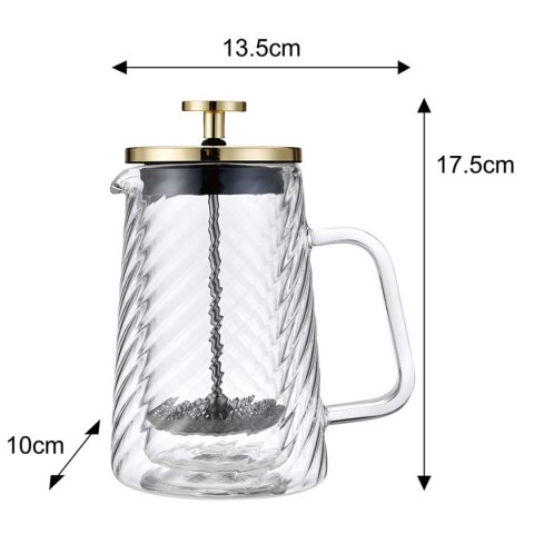 Klausberg KB-7765 – zaparzacz tłokowy z podwójnymi ściankami, 350 ml