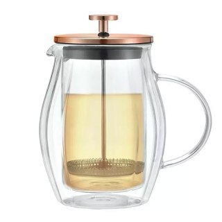 Klausberg KB-7722 — termiczny zaparzacz tłokowy 600 ml, różowe złoto