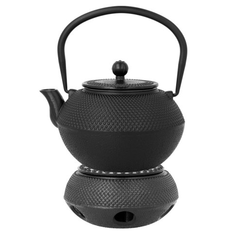 BRUNBESTE 2489 – żeliwny dzbanek z filtrem i podgrzewaczem, 850 ml