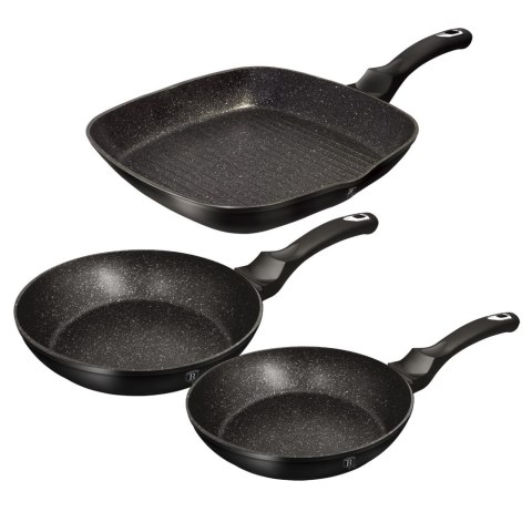 Berlinger Haus BH-6157 Black Silver — komplet 3 patelni
