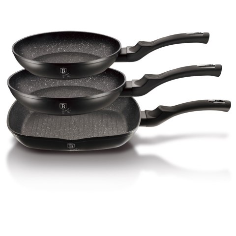 Berlinger Haus BH-6157 Black Silver — komplet 3 patelni