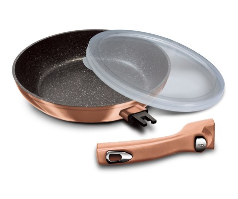 Berlinger Haus BH-7038 Rose Gold — 3 patelnie i pokrywki Smart Lid