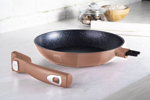 Berlinger Haus BH-7038 Rose Gold — 3 patelnie i pokrywki Smart Lid