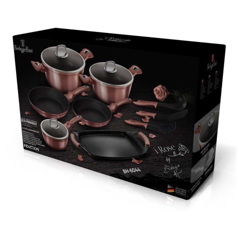 BERLINGER HAUS I-Rose BH-6044 — komplet naczyń z tacą grillową, 12 elementów