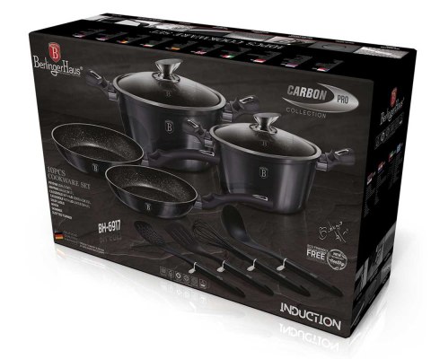 Berlinger Haus BH-6917 CARBON PRO – zestaw garnków i patelni