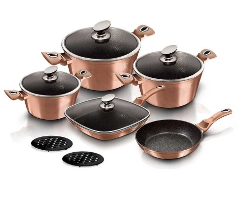 Berlinger Haus BH-6191 ROSE GOLD – zestaw garnków i patelni