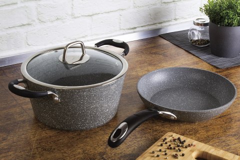 Berlinger Haus BH-6196 STONE TOUCH — zestaw garnków i patelni z akcesoriami