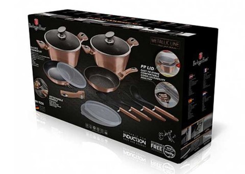 Berlinger Haus BH-7058 ROSE GOLD — zestaw garnków i patelni, 13 elementów