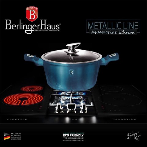 Berlinger Haus BH-6152 AQUAMARINE — zestaw 3 garnków z pokrywkami i 4 przyborami