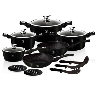 Berlinger Haus BH-1474 Black Thermoguard — komplet garnków i patelni, 15 elementów