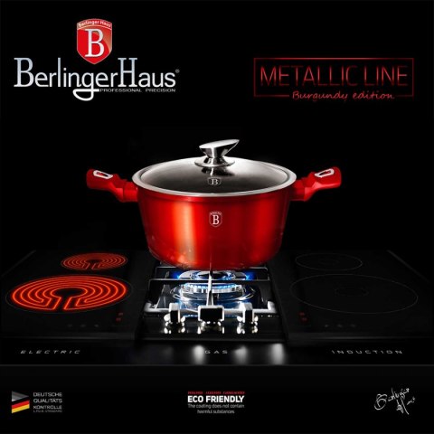 Berlinger Haus BH-7046 BURGUNDY — zestaw garnków i patelni z pokrywkami