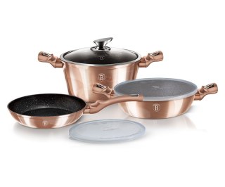 Berlinger Haus BH-7047 ROSE GOLD — zestaw garnków i patelni z pokrywkami