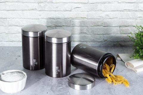 Berlinger Haus BH-6718 CARBON PRO — zestaw 3 pojemników kuchennych