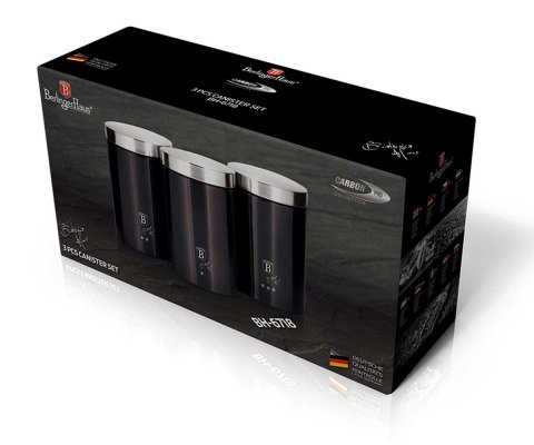 Berlinger Haus BH-6718 CARBON PRO — zestaw 3 pojemników kuchennych