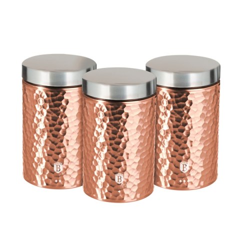 Berlinger Haus BH-6727 ROSE GOLD — zestaw 3 pojemników kuchennych