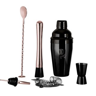 BERLINGER HAUS Black Rose BH-8545 — komplet 6 przyborów barmańskich z shakerem 550 ml