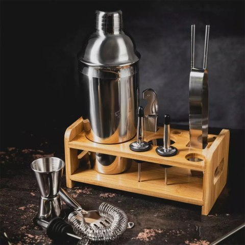 Klausberg KB-7653 – zestaw barmański z drewnianym stojakiem, 15 elementów