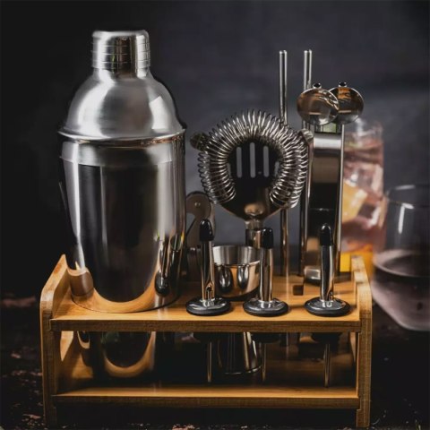 Klausberg KB-7653 – zestaw barmański z drewnianym stojakiem, 15 elementów