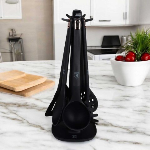 Berlinger Haus BH-8617 BLACK ROSE — zestaw przyborów kuchennych ze stojakiem, 6 elementów