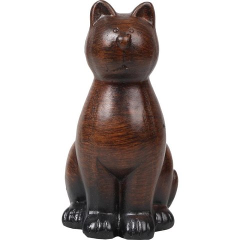 Brązowa ceramiczna figurka Kot, 15 × 8 × 9 cm