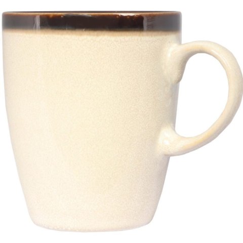 Ceramiczny Komplet Zastawy Stołowej z Kwiatowym Motywem w Kolorze Brązowo-Beżowym