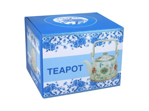 HANIPOL Santai — ceramiczny dzbanek z zaparzaczem w kwiaty, 800 ml
