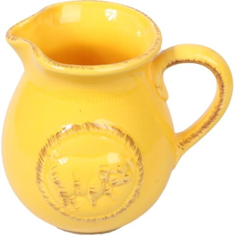 Dzbanek ceramiczny w kolorze żółtym 13 cm